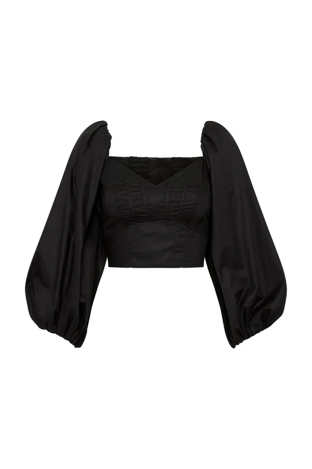 Aje Tops Hester Corsetted Top Black 8211 Women Aje Tops Hester Corsetted Top Black 8211 Women