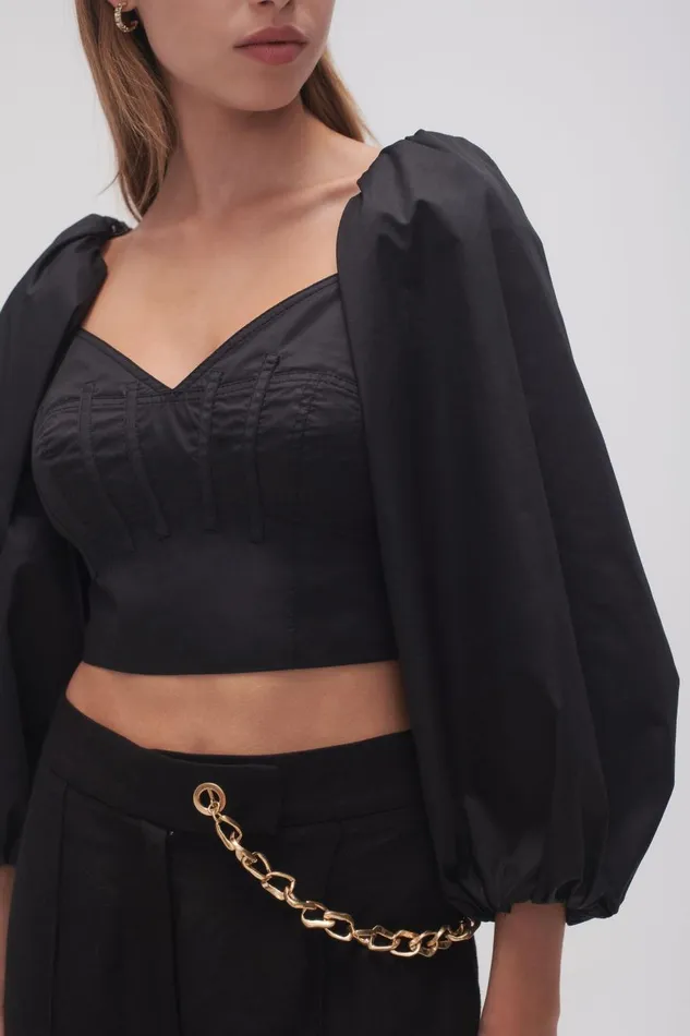 Aje Tops Hester Corsetted Top Black 8211 Women Aje Tops Hester Corsetted Top Black 8211 Women