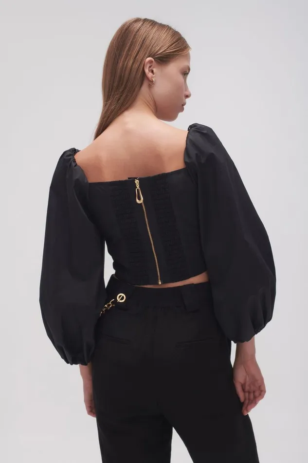 Aje Tops Hester Corsetted Top Black 8211 Women Aje Tops Hester Corsetted Top Black 8211 Women