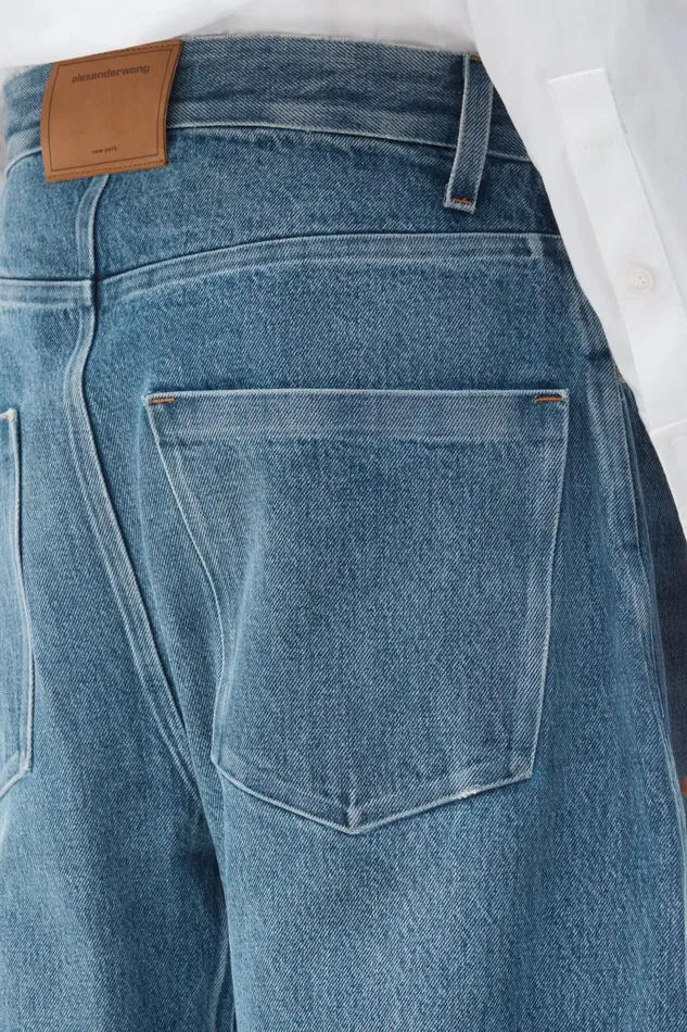 Alexander Wang Bottoms Men Rounded Denim Jeans With Bonded Seams