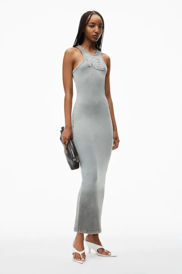 Alexander Wang Dresses Women Distressed Maxi Dress In Stretch Crepe