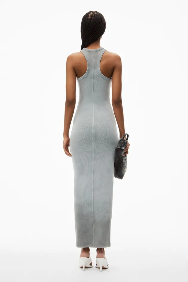 Alexander Wang Dresses Women Distressed Maxi Dress In Stretch Crepe