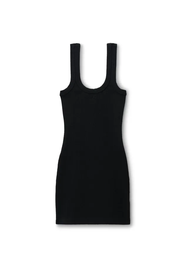 Alexander Wang Dresses Women Logo RibKnit Tank Minidress