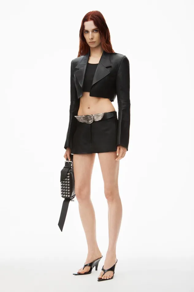 Alexander Wang Jackets Women Cropped Blazer In Linen Chintz