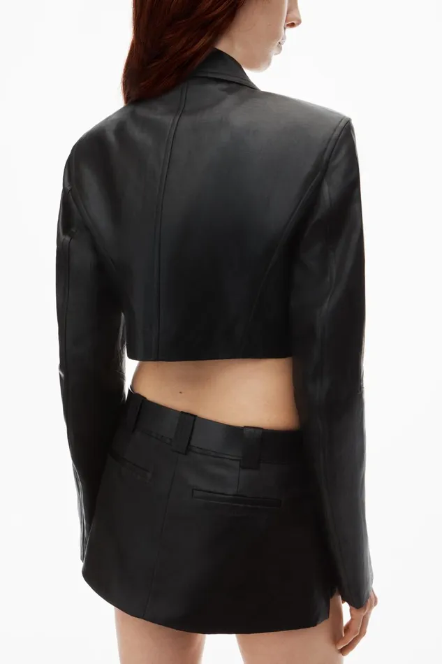 Alexander Wang Jackets Women Cropped Blazer In Linen Chintz