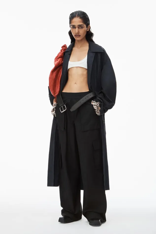 Alexander Wang Pants Women Logo Waistband Cargo Rave Pant