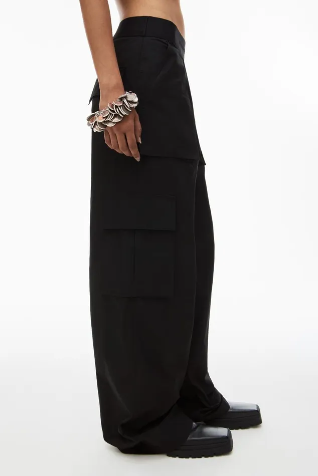 Alexander Wang Pants Women Logo Waistband Cargo Rave Pant