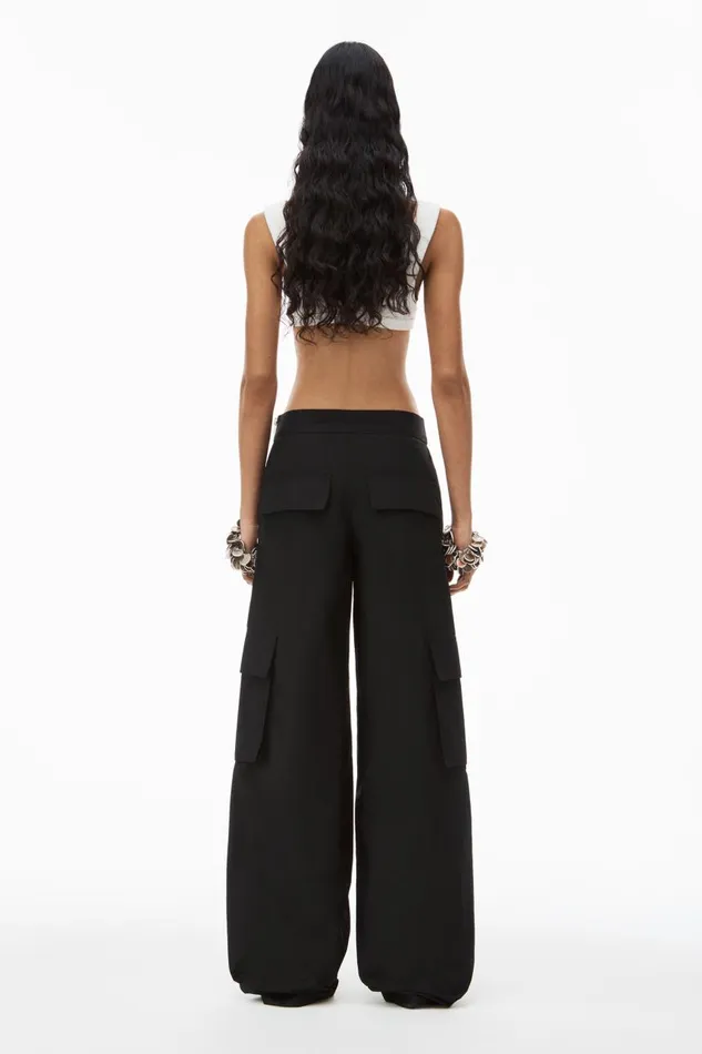 Alexander Wang Pants Women Logo Waistband Cargo Rave Pant