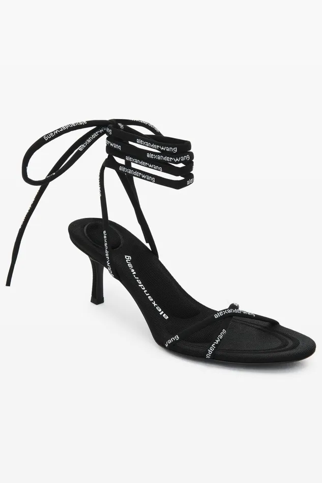 Alexander Wang Shoes Women Helix 65mm Strappy Mid Heel Sandal