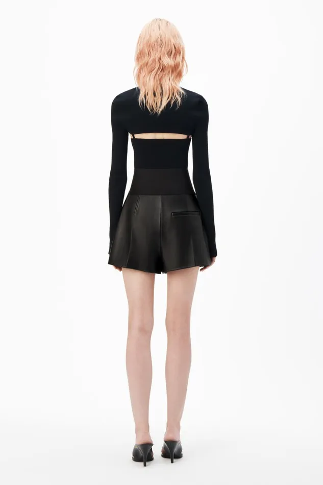 Alexander Wang Shorts Women Safari Short In Plonge Leather