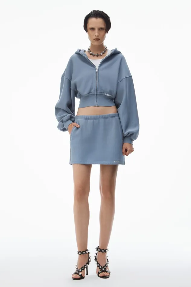 Alexander Wang Skirts Women Acid Wash Miniskirt In Classic Cotton Terry