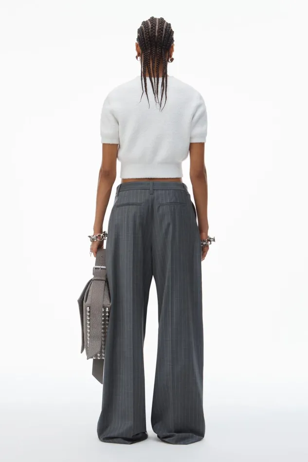 Alexander Wang Sweaters Women Logo Cropped Sweater Tee