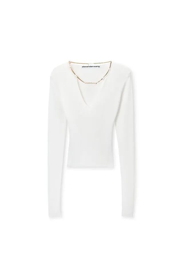 Alexander Wang Sweaters Women Logo Nameplate Cropped Shirt
