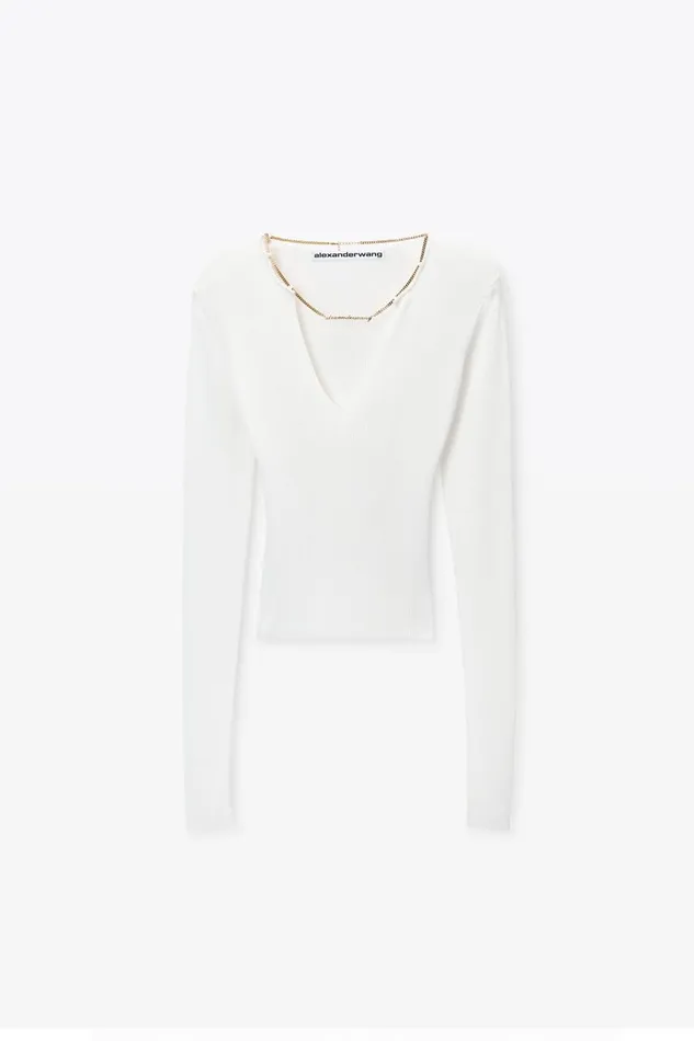 Alexander Wang Sweaters Women Logo Nameplate Cropped Shirt