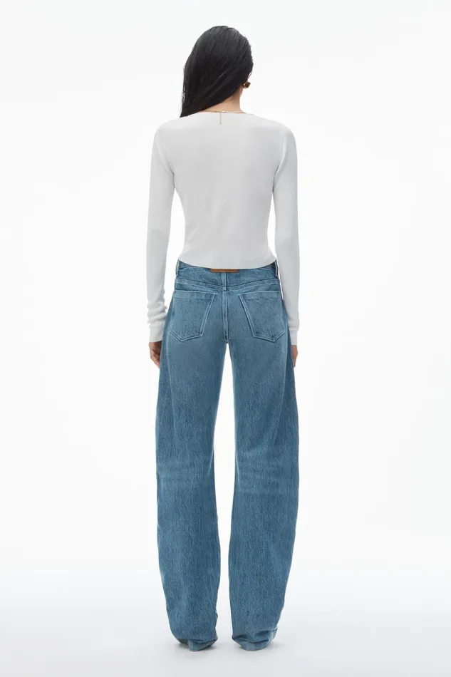 Alexander Wang Sweaters Women Logo Nameplate Cropped Shirt