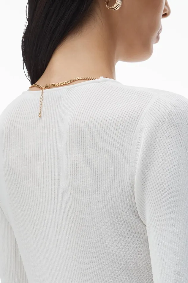 Alexander Wang Sweaters Women Logo Nameplate Cropped Shirt