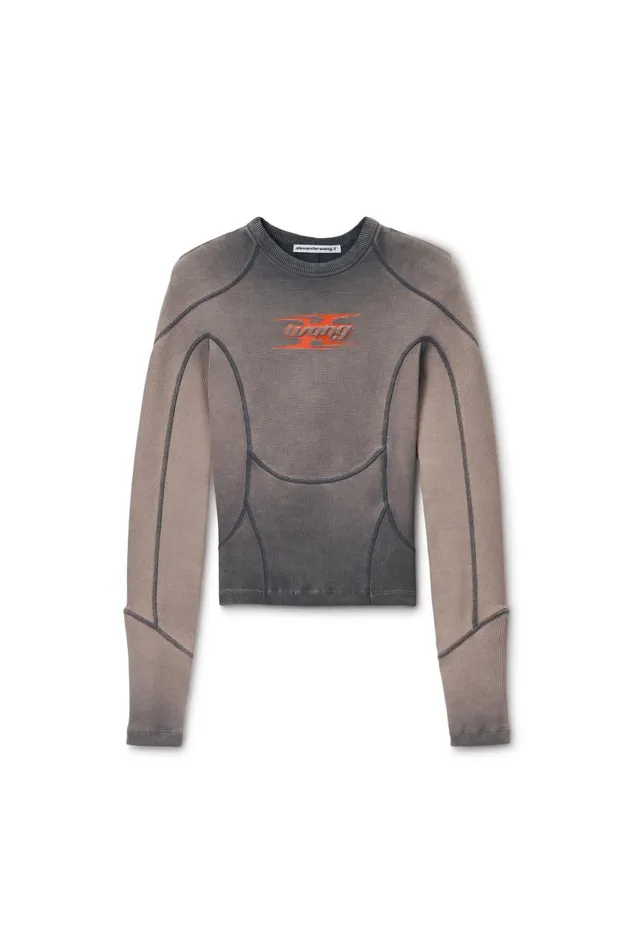 Alexander Wang Tops and Shirts Women Blade Logo LongSleeve Top