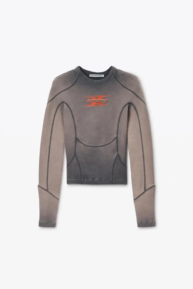 Alexander Wang Tops and Shirts Women Blade Logo LongSleeve Top