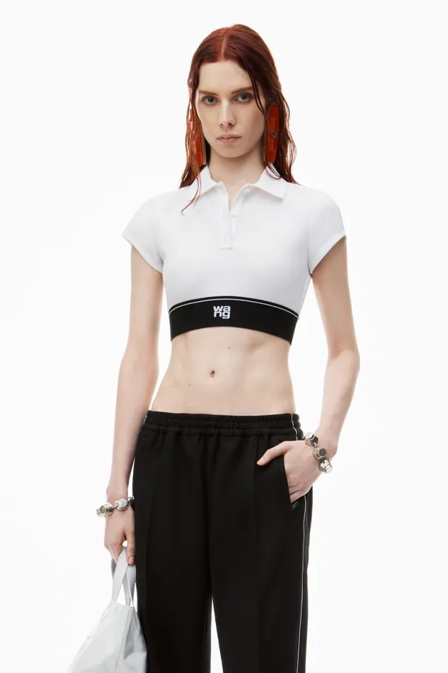 Alexander Wang Tops and Shirts Women Cheerleader Polo Top In Pique