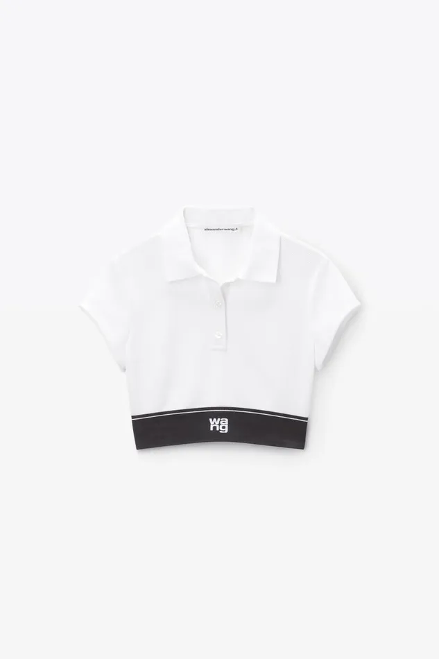 Alexander Wang Tops and Shirts Women Cheerleader Polo Top In Pique