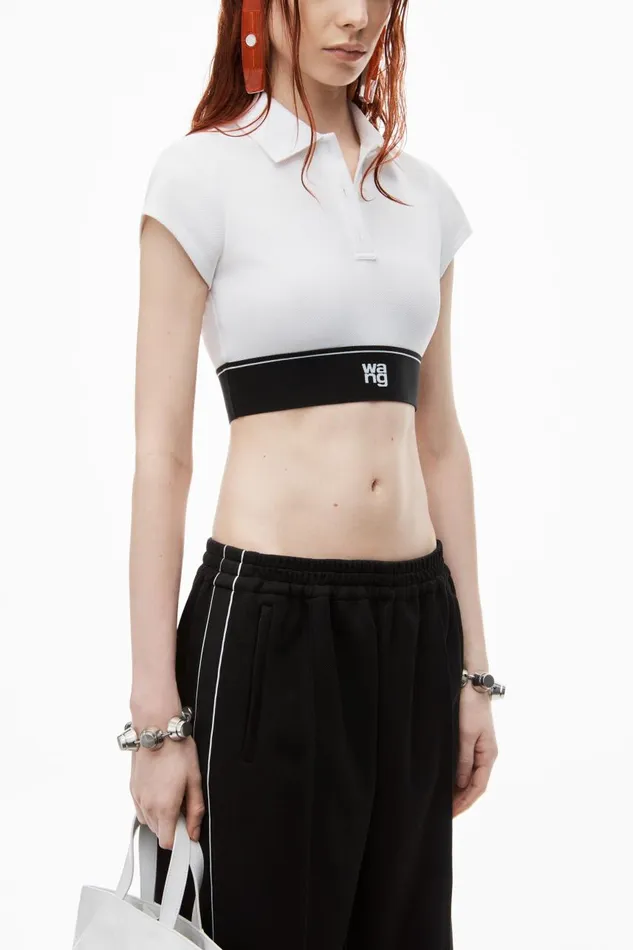 Alexander Wang Tops and Shirts Women Cheerleader Polo Top In Pique