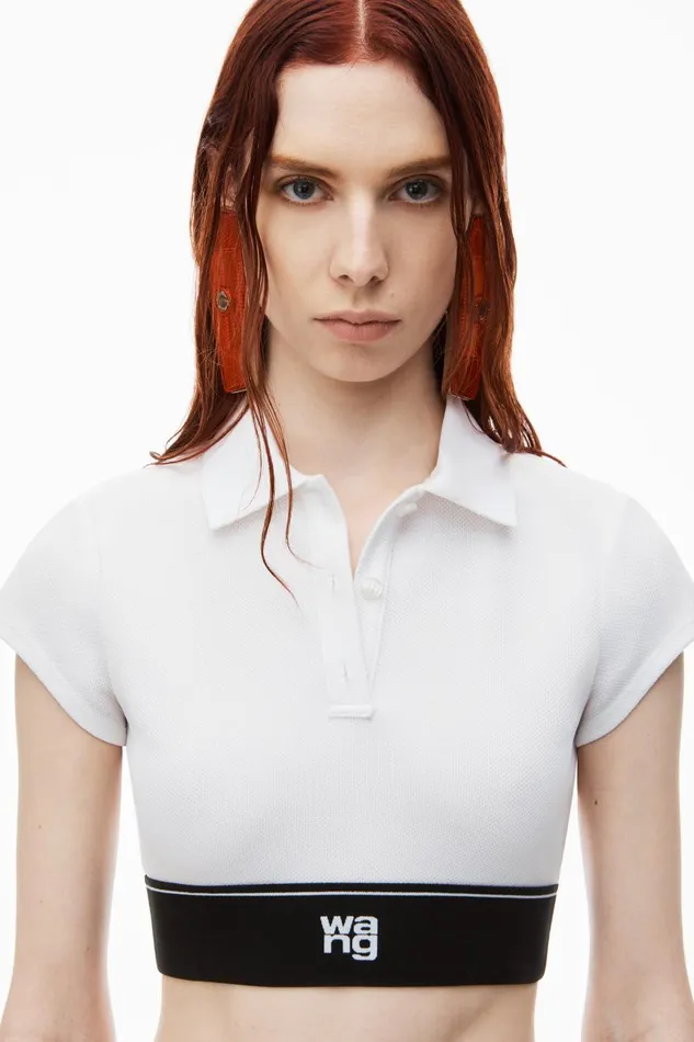 Alexander Wang Tops and Shirts Women Cheerleader Polo Top In Pique