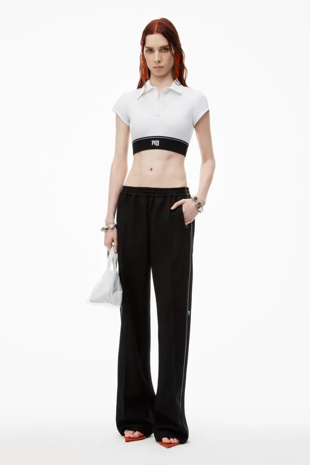 Alexander Wang Tops and Shirts Women Cheerleader Polo Top In Pique
