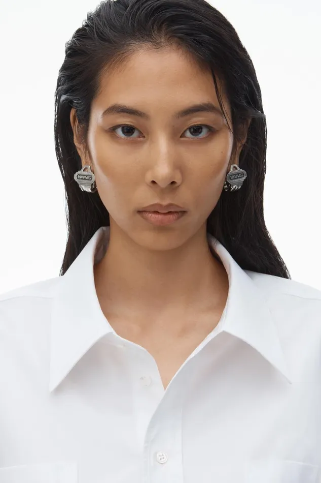 Alexander Wang Tops and Shirts Women Exaggerated Split Front Shirt
