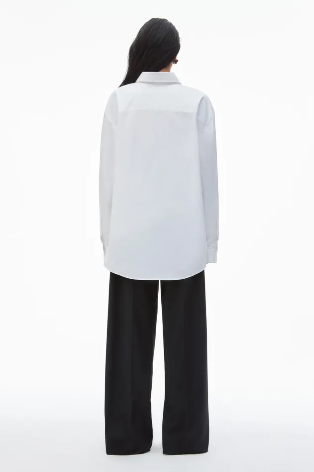 Alexander Wang Tops and Shirts Women Exaggerated Split Front Shirt