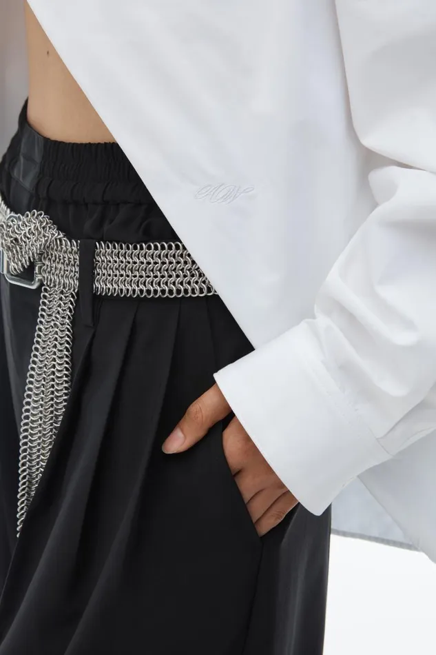 Alexander Wang Tops and Shirts Women Exaggerated Split Front Shirt
