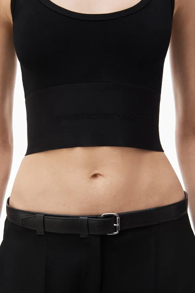 Alexander Wang Tops and Shirts Women Logo Elastic Scoopneck Bra Top