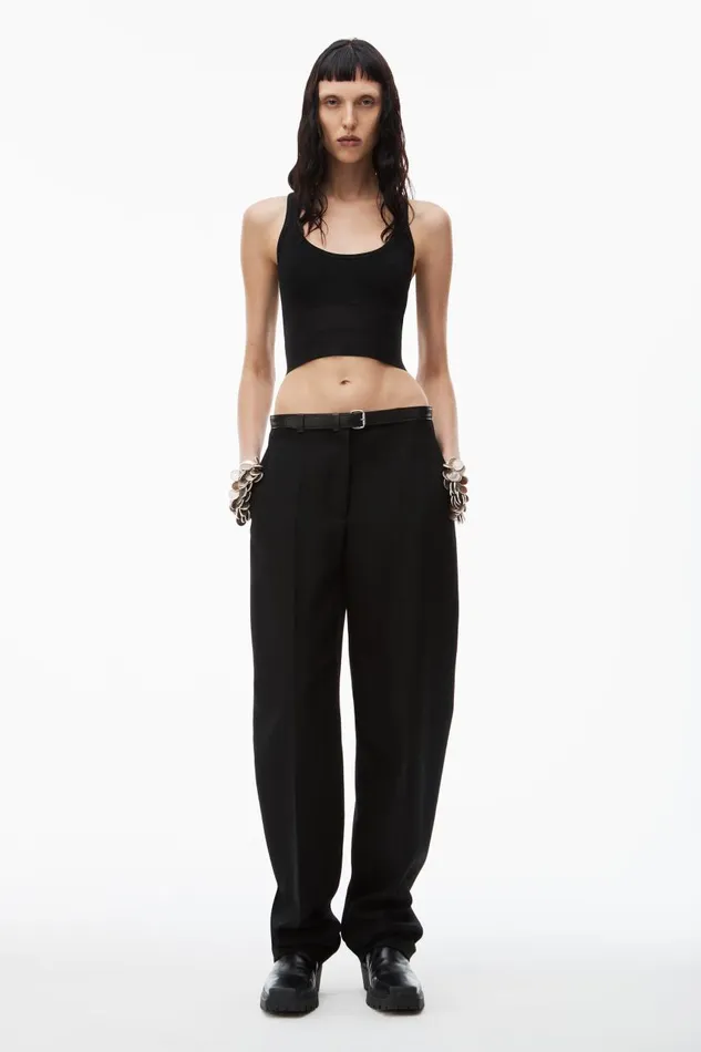 Alexander Wang Tops and Shirts Women Logo Elastic Scoopneck Bra Top
