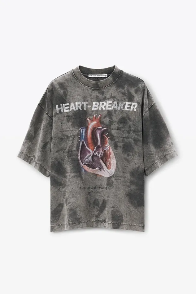 Alexander Wang UnisexWomenMen Heartbreaker Graphic Print Tee In Cotton Jersey