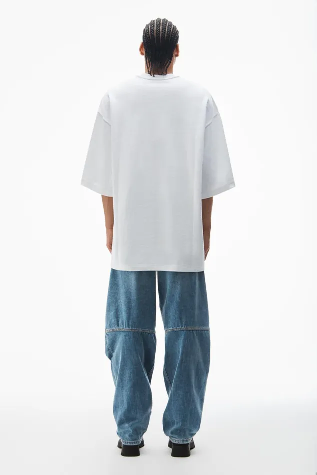 Alexander Wang UnisexWomenMen Oversize DropSleeve Tee In Japanese Cotton Jersey
