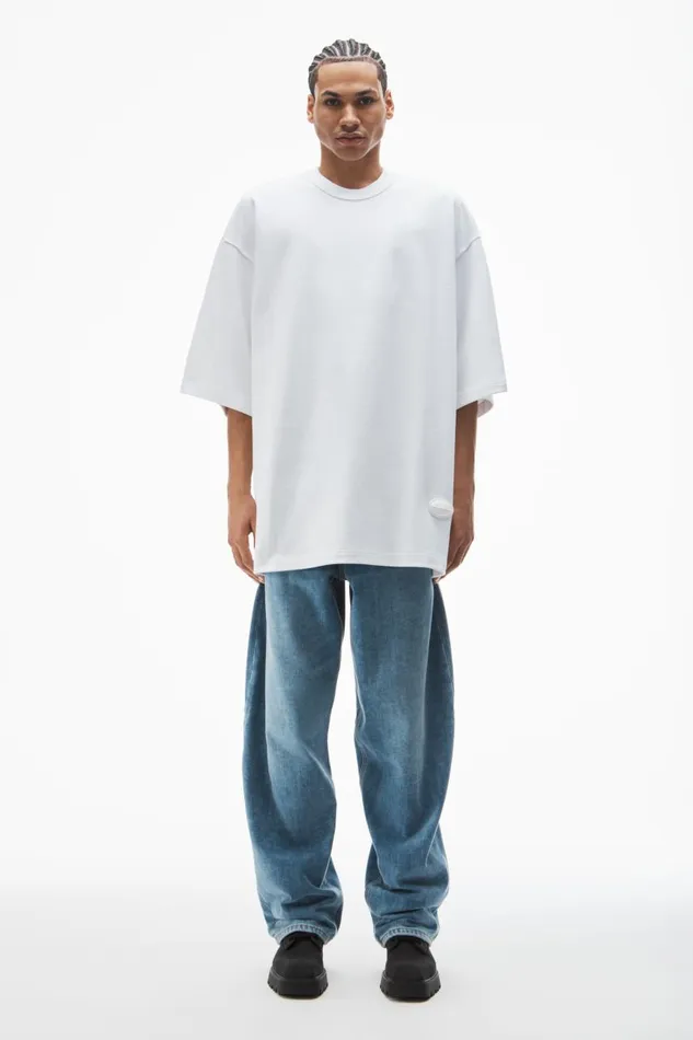 Alexander Wang UnisexWomenMen Oversize DropSleeve Tee In Japanese Cotton Jersey