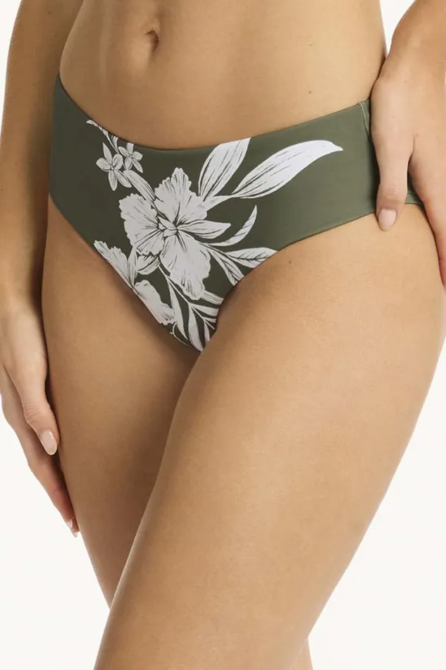 Aloha Mid Bikini Pant Aloha Khaki Women Sea Level Bottoms