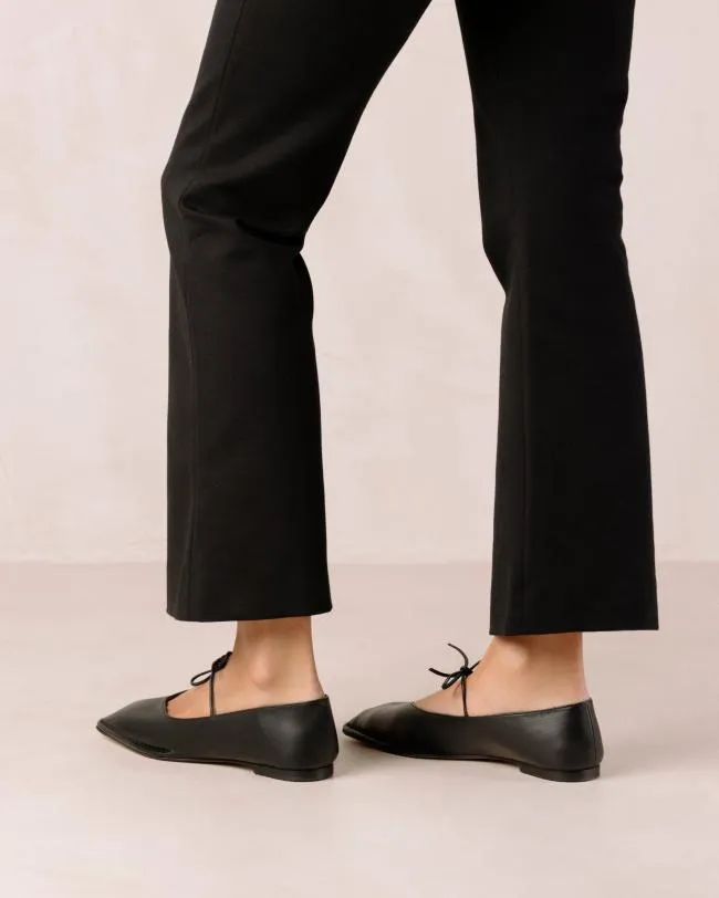ALOHAS Ballet Flats Sway 8211 Black Leather Flats 8211 Women