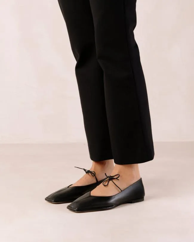 ALOHAS Ballet Flats Sway 8211 Black Leather Flats 8211 Women
