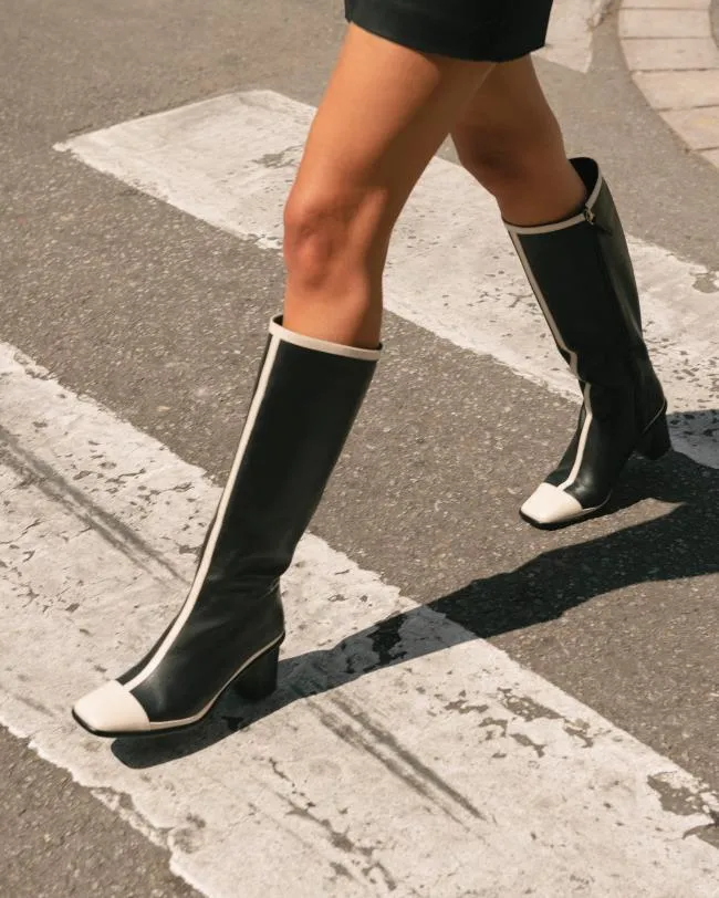 ALOHAS Boots East Retro Bicolor Black Cream 8211 Women