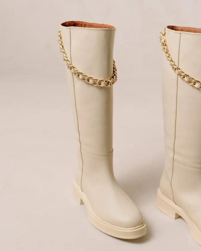 ALOHAS Boots Pier 8211 White Leather Boots 8211 Women