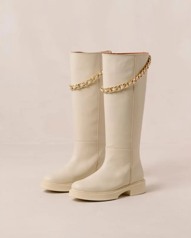 ALOHAS Boots Pier 8211 White Leather Boots 8211 Women