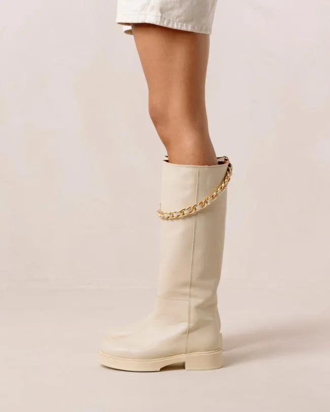 ALOHAS Boots Pier 8211 White Leather Boots 8211 Women