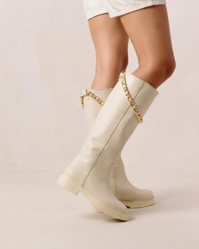 ALOHAS Boots Pier 8211 White Leather Boots 8211 Women