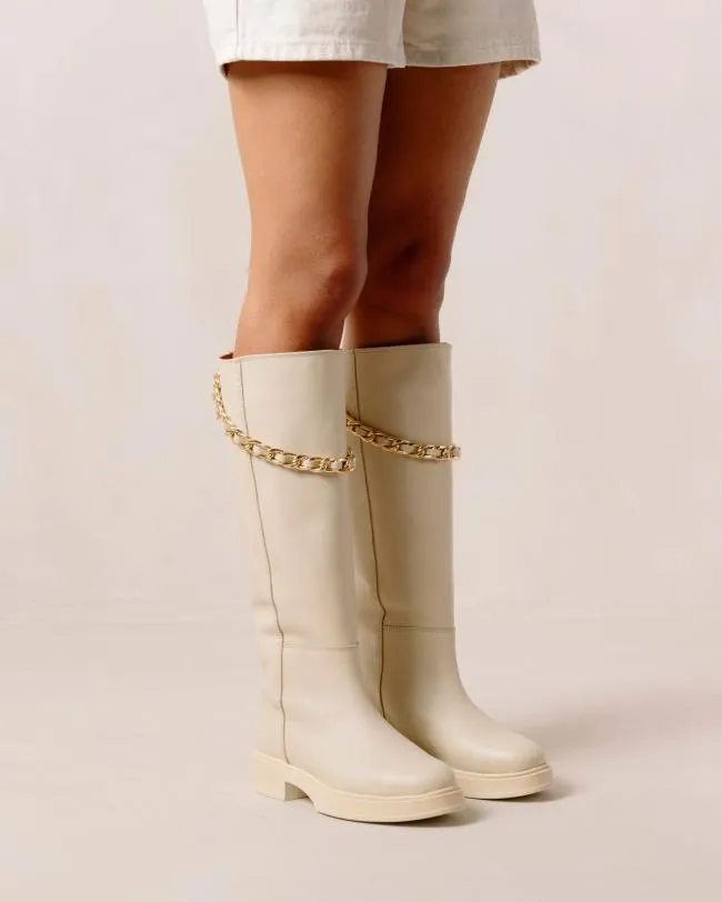 ALOHAS Boots Pier 8211 White Leather Boots 8211 Women