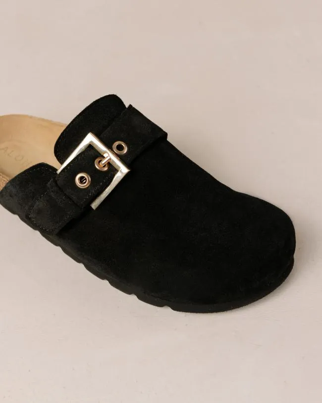 ALOHAS Clogs Cozy 8211 Black Suede Clogs 8211 Women
