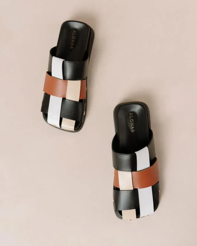 ALOHAS Clogs Stuart 8211 Multicolor Leather Mules 8211 Women