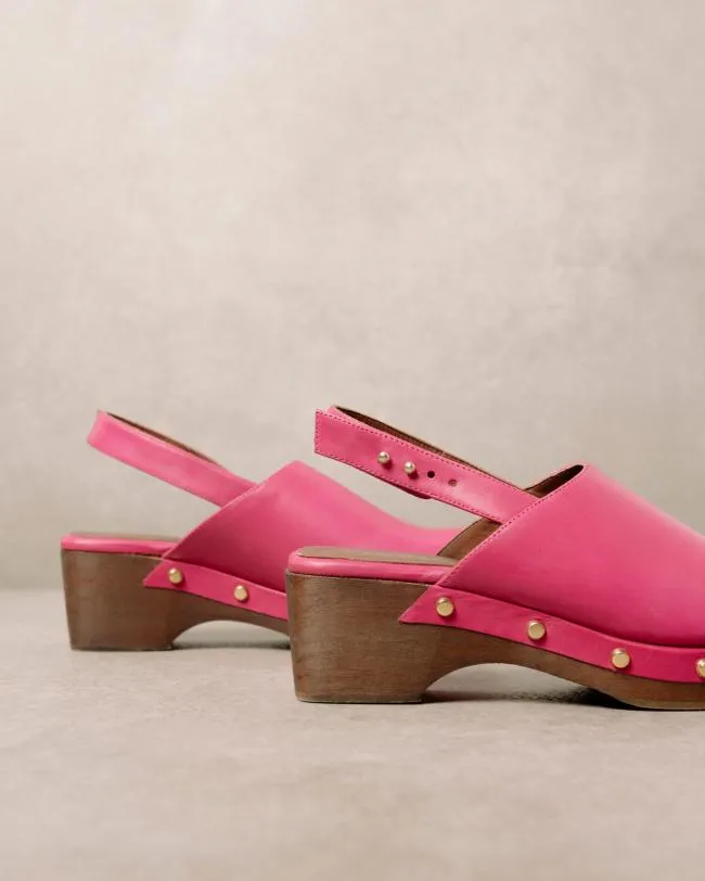 ALOHAS Clogs Vinyl 8211 Pink Leather Clogs 8211 Women