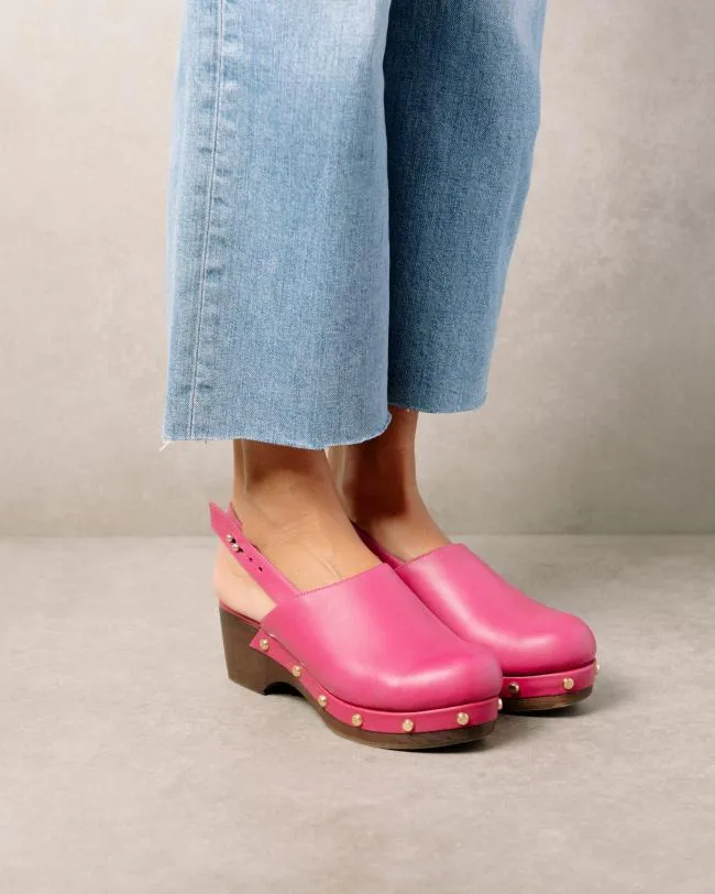 ALOHAS Clogs Vinyl 8211 Pink Leather Clogs 8211 Women