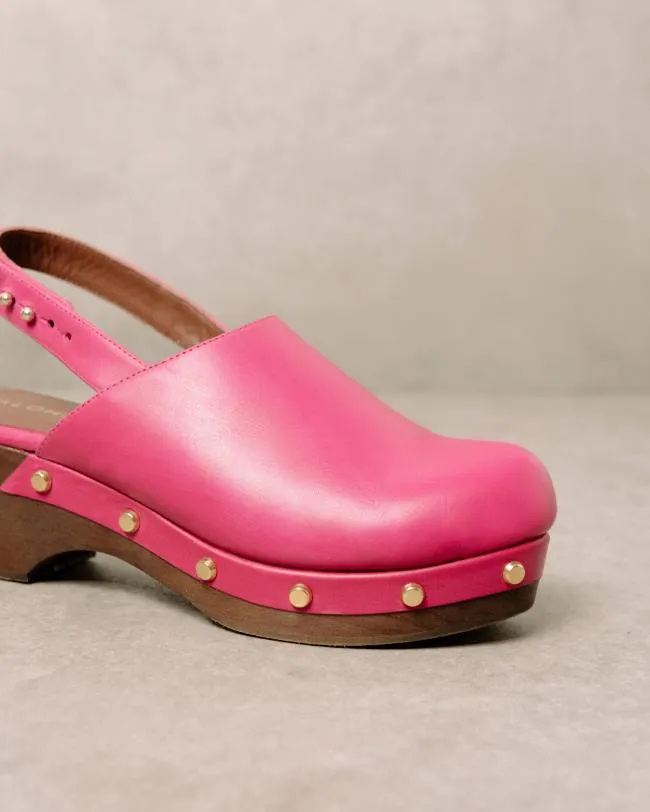 ALOHAS Clogs Vinyl 8211 Pink Leather Clogs 8211 Women