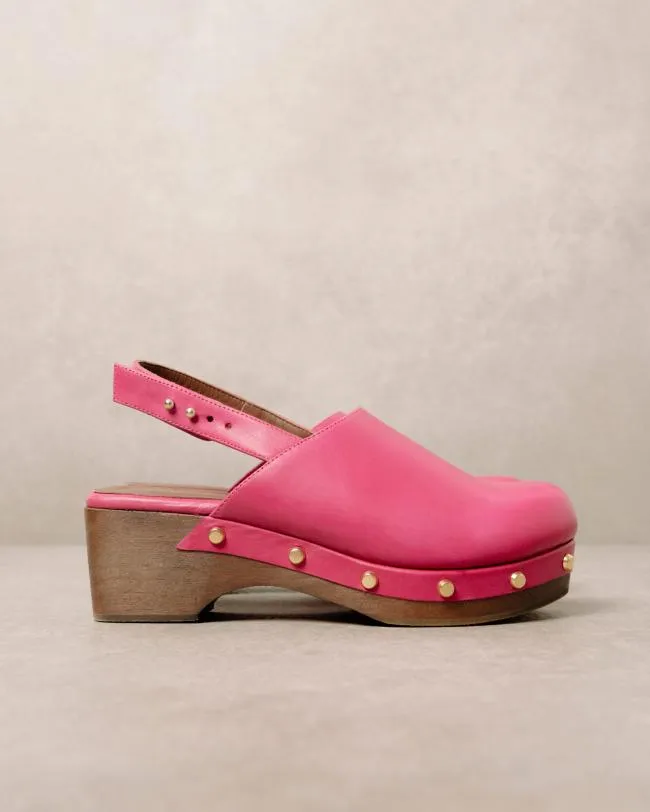 ALOHAS Clogs Vinyl 8211 Pink Leather Clogs 8211 Women